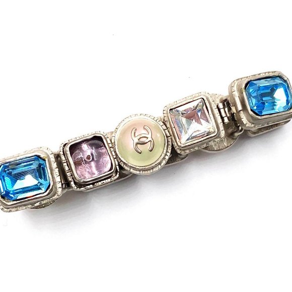 Chanel Rare Rustic Silver Gem Stone Bracelet - Picture 1 of 5
